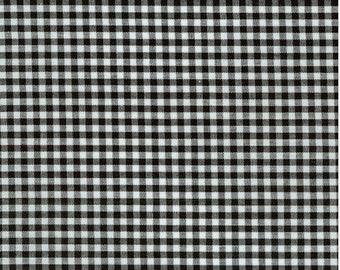 1/8" Black and White Carolina Gingham Fabric: Cotton Quilting Fabric by Robert Kaufman