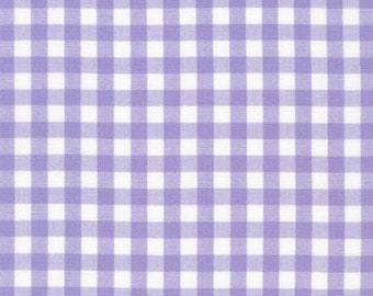 Sale End of Bolt 27"x 44" -- 1/4" Lavender Gingham Fabric - Carolina Gingham from Robert Kaufman - 100% COTTON Fabric, Purple Gingham Fabric