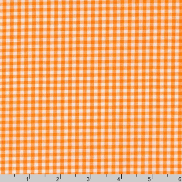 1/8" Orange Gingham Fabric - Carolina Gingham from Robert Kaufman - 100% COTTON Fabric, QUILTING Fabric, Apparel Fabric, Premium Cotton