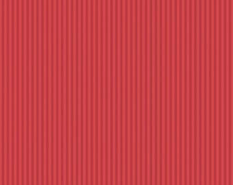 1/8" Red Tonal Stripe Cotton Fabric - Riley Blake Quilting Apparel