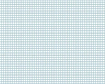 Aqua Blue 1/8" Gingham Fabric – 100% Cotton Quilting & Apparel Fabric – Riley Blake