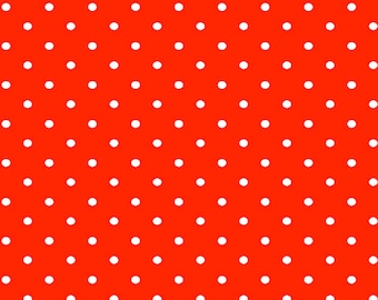 Forever Dots RED - Strawberry Fields Forever by Kanvas Studio - 100% COTTON Quilt Fabric, Apparel Fabric C27