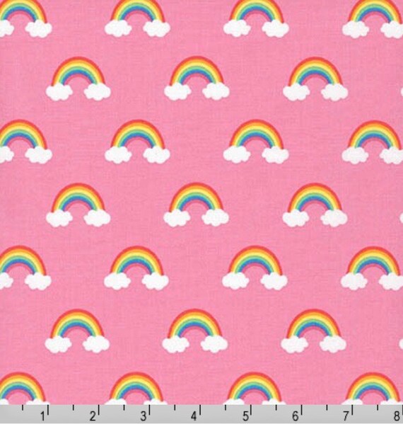 Pink Rainbow Cotton Fabric by the Yard 100 Cotton Fabric Etsy