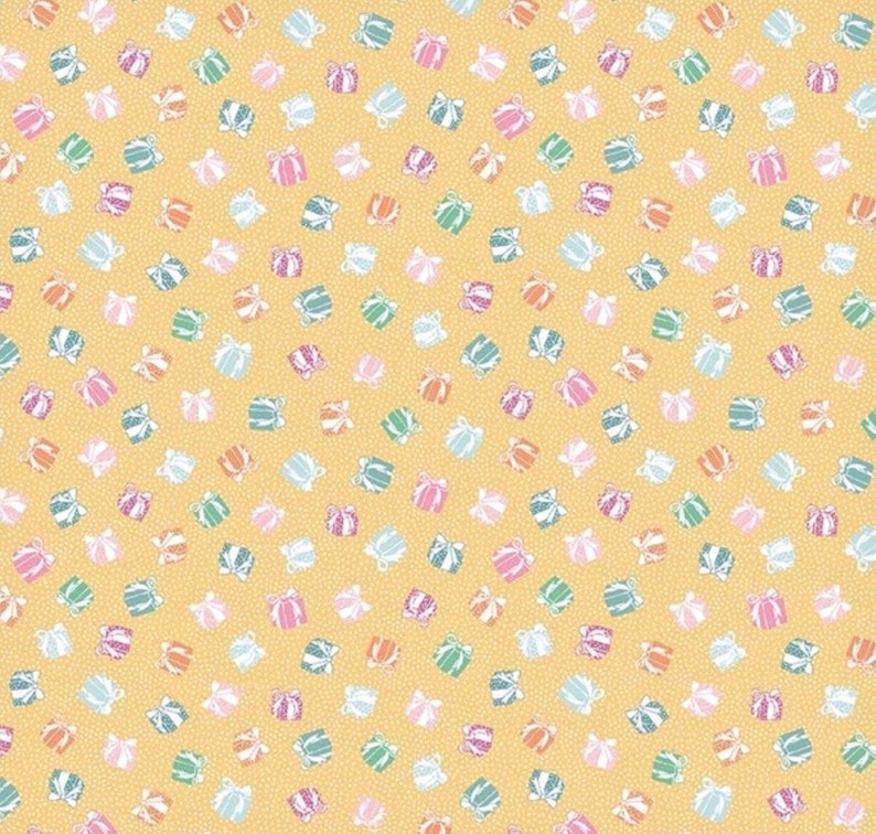 Yellow Perfect Party Present Riley Blake Designs COTTON Quilt Fabric, Apparel Fabric, Birthday Fabric, Summer Fabric, Baby Shower Fabric image 3