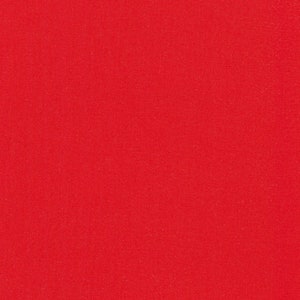 Poppy Solid Kona Cotton from Robert Kaufman Fabrics - Solid Red Fabric - 100% COTTON Fabric by the Yard or Select Length , Quilting Fabric