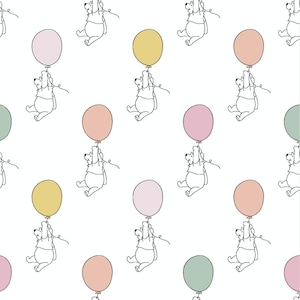 Disney Pooh Balloon Fabric, Disney Pooh Nursery Collection from Springs Creative, 100% COTTON Fabric C11