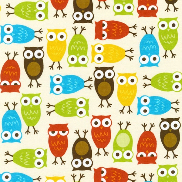 Owl KNIT Fabric - Jersey Knit Fabric, Cotton Spandex,Stretch Fabri, Stretch Fabric - Kids Fabric -Urban Zoologie - Robert Kaufman Fabric