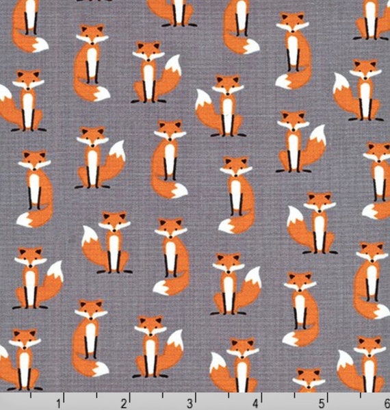 Tela Polycotton Nuevo Niños Niños Woodland Animales Fox Blanco material Craft