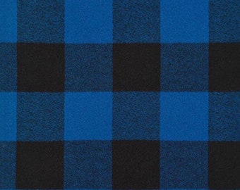 2" Blue Buffalo Check Flannel Fabric by Robert Kaufman – Quilting & Apparel Material