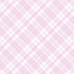 May include: A seamless pattern featuring a diagonal plaid design. The pattern consists of intersecting lines in shades of light pink and white, creating a classic and delicate aesthetic. This design is suitable for various applications.
