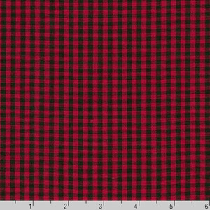 Scarlet 1/8 inch Gingham Fabric - 100% COTTON Fabric - Cotton Quilt Fabric and Apparel Fabric -  Carolina Gingham from Robert Kaufman C2
