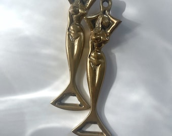 Vintage Brass Lady bottle opener