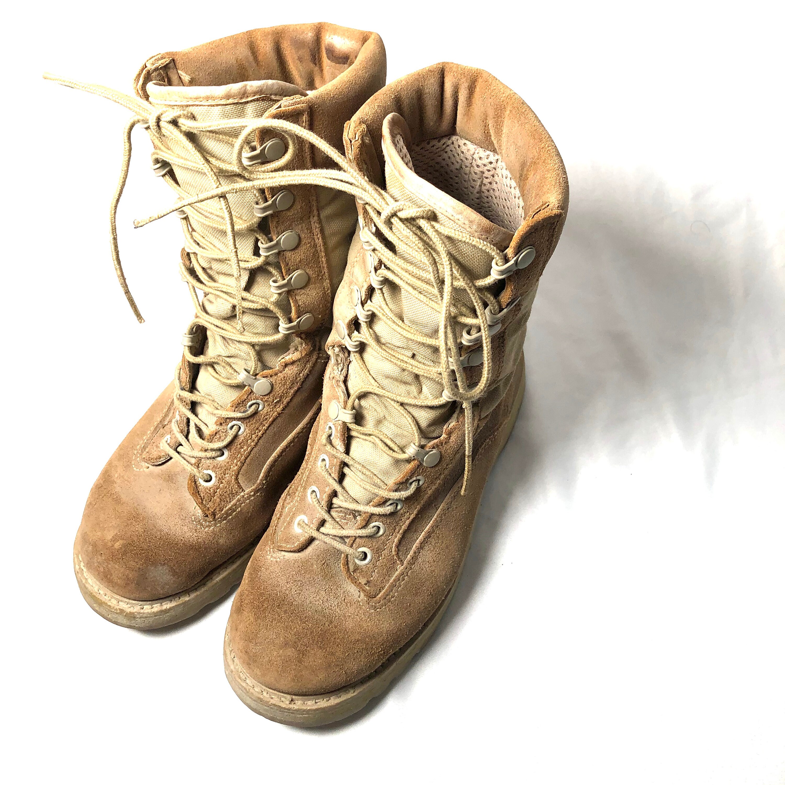 Canadian Army Surplus Tan Leather Tactical Combat Boots M 7.5 Etsy