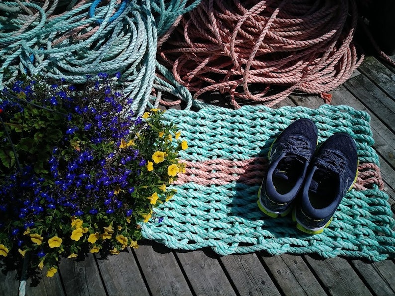 Handmade Doormat Lobster Rope Mat Handwoven Doormat Entry Rug Etsy
