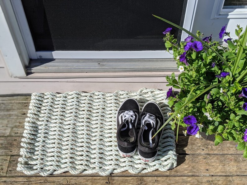 Recycled Gulf of Maine Lobster Rope Mat Handwoven Doormat Etsy