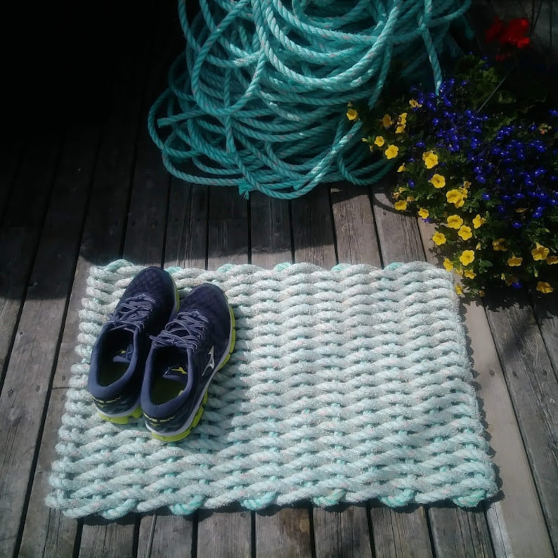 Lobster Rope Mat Handwoven Unique Gift Doormat Rope Rug Etsy UK