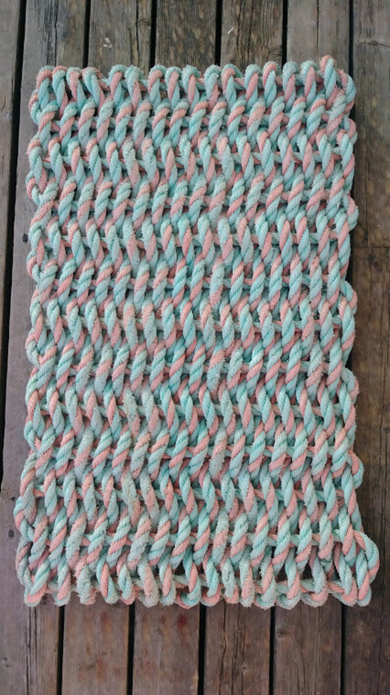 Recycled Lobster Rope Door Mat 18x28 Doormat Unique Gift Etsy