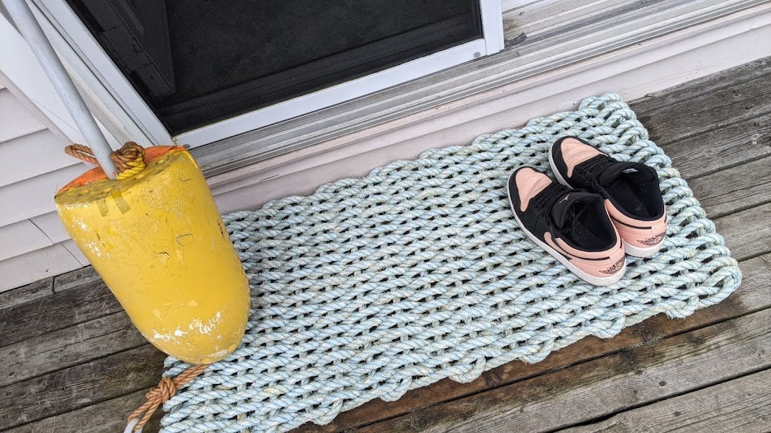 Maine Rope Door Mat Reclaimed Lobster Rope Mat Doormat Unique Entry Rug