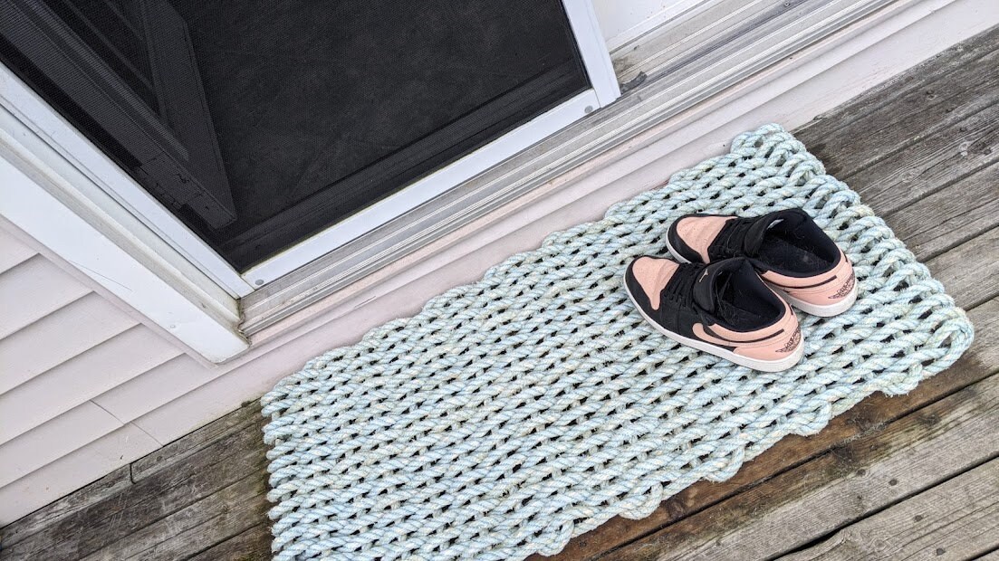 Maine Rope Door Mat Reclaimed Lobster Rope Mat Doormat Unique Entry Rug