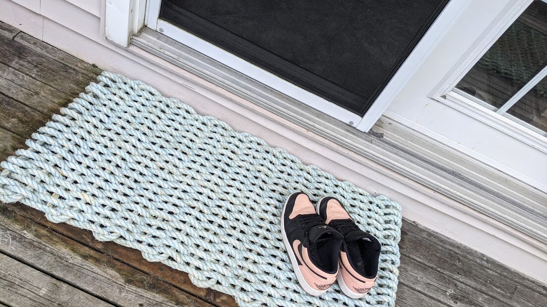 Maine Rope Door Mat Reclaimed Lobster Rope Mat Doormat Unique Entry Rug
