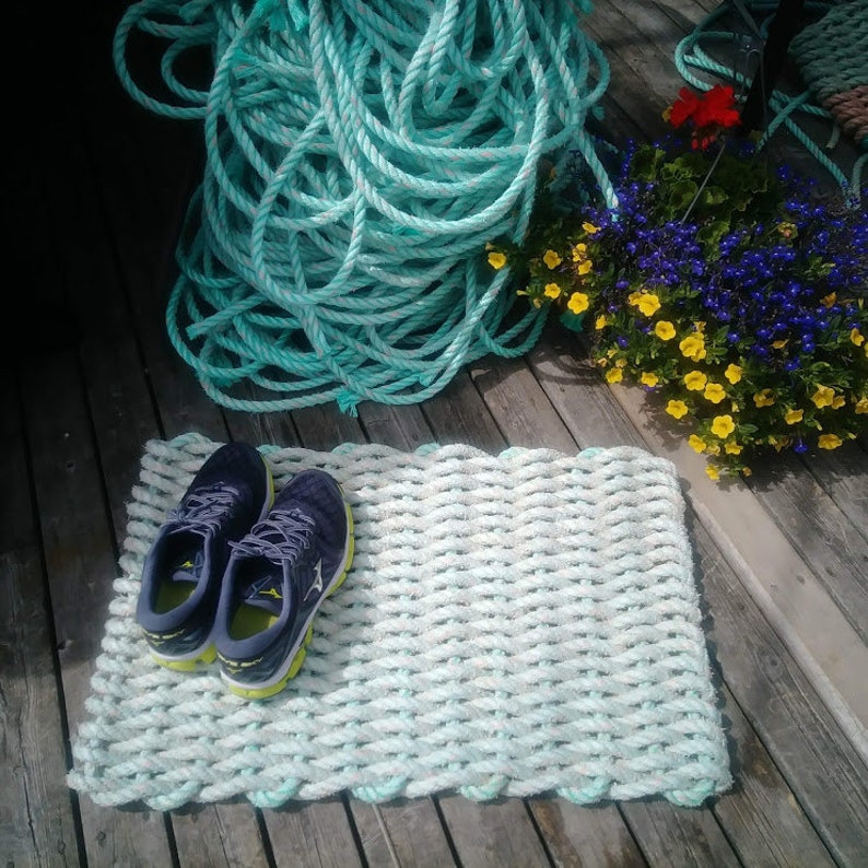 Lobster Rope Mat Handwoven Unique Gift Doormat Rope Rug Etsy UK