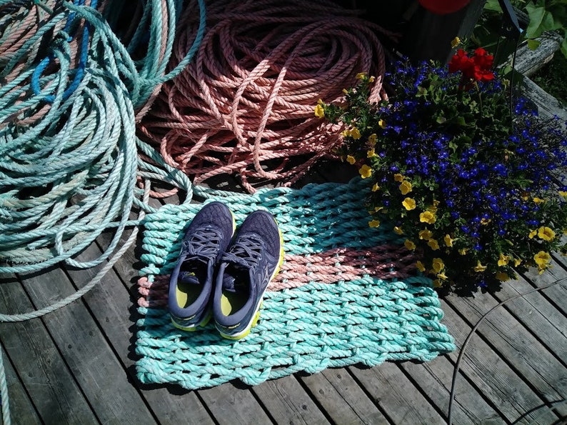 Handmade Doormat Lobster Rope Mat Handwoven Doormat Entry Rug Etsy
