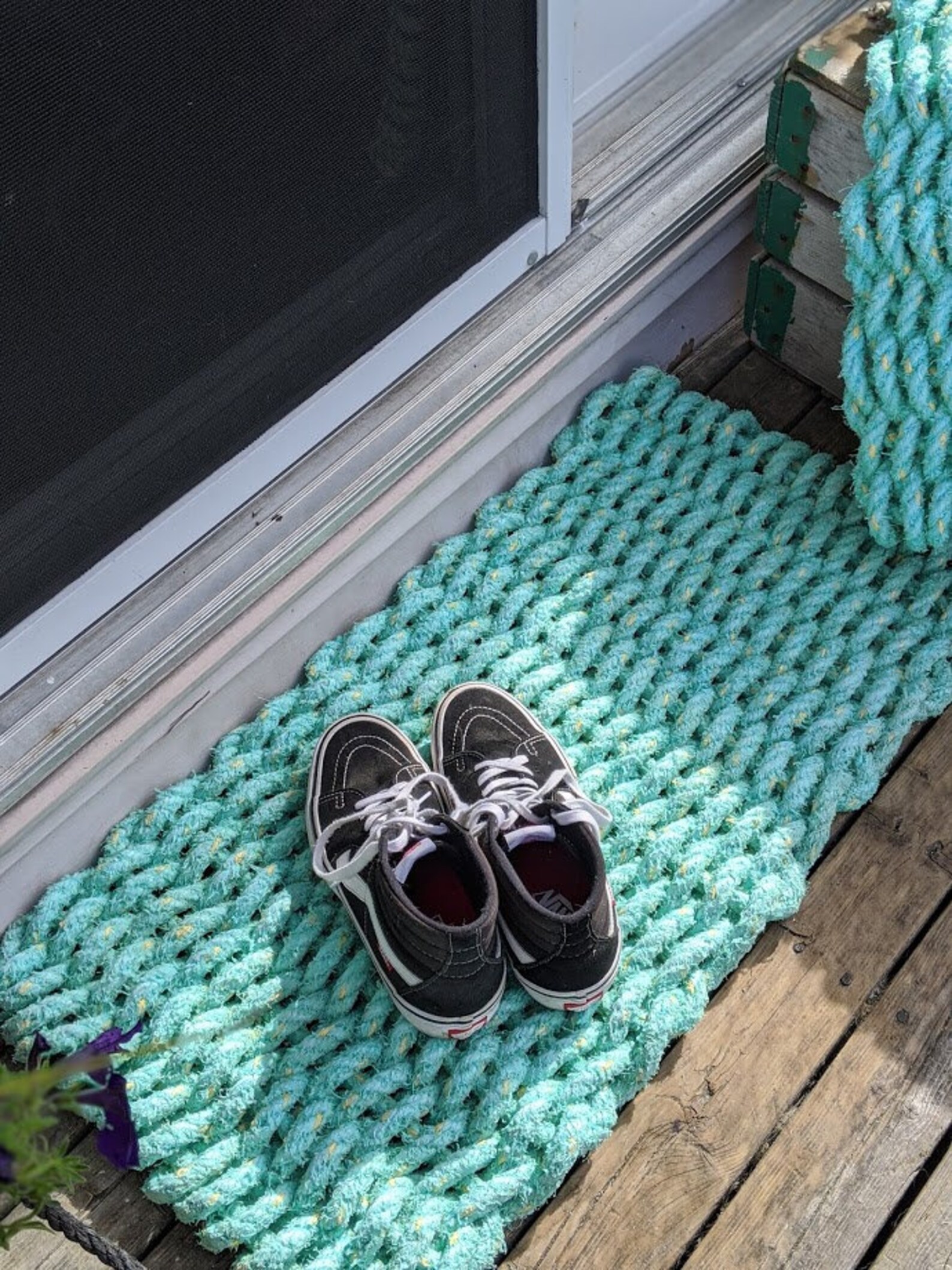 Maine Rope Entry Rug Doormat Recycled Reclaimed Lobster Rope Etsy