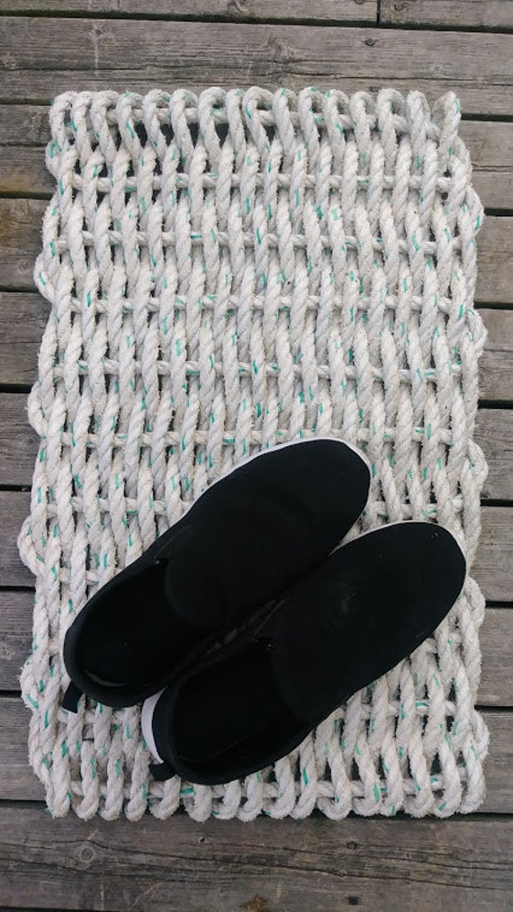 Maine Rope Doormat Door Mat Recycled Reclaimed Lobster Rope Mat 17x26 Doormat Unique Entry Rug