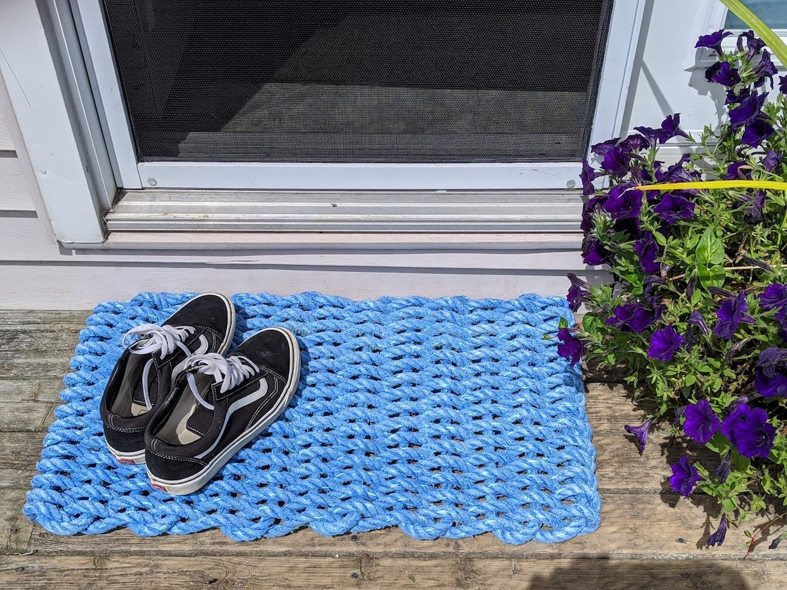 Coastal Decor Lobster rope mat doormat Rope Doormat Unique Etsy