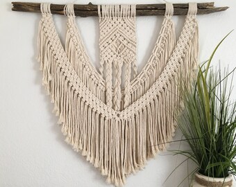 Large macrame wall hanging/ Boho Decor/ wall decor/ wall hanging/ Handmade/ natural driftwood/ wedding decor