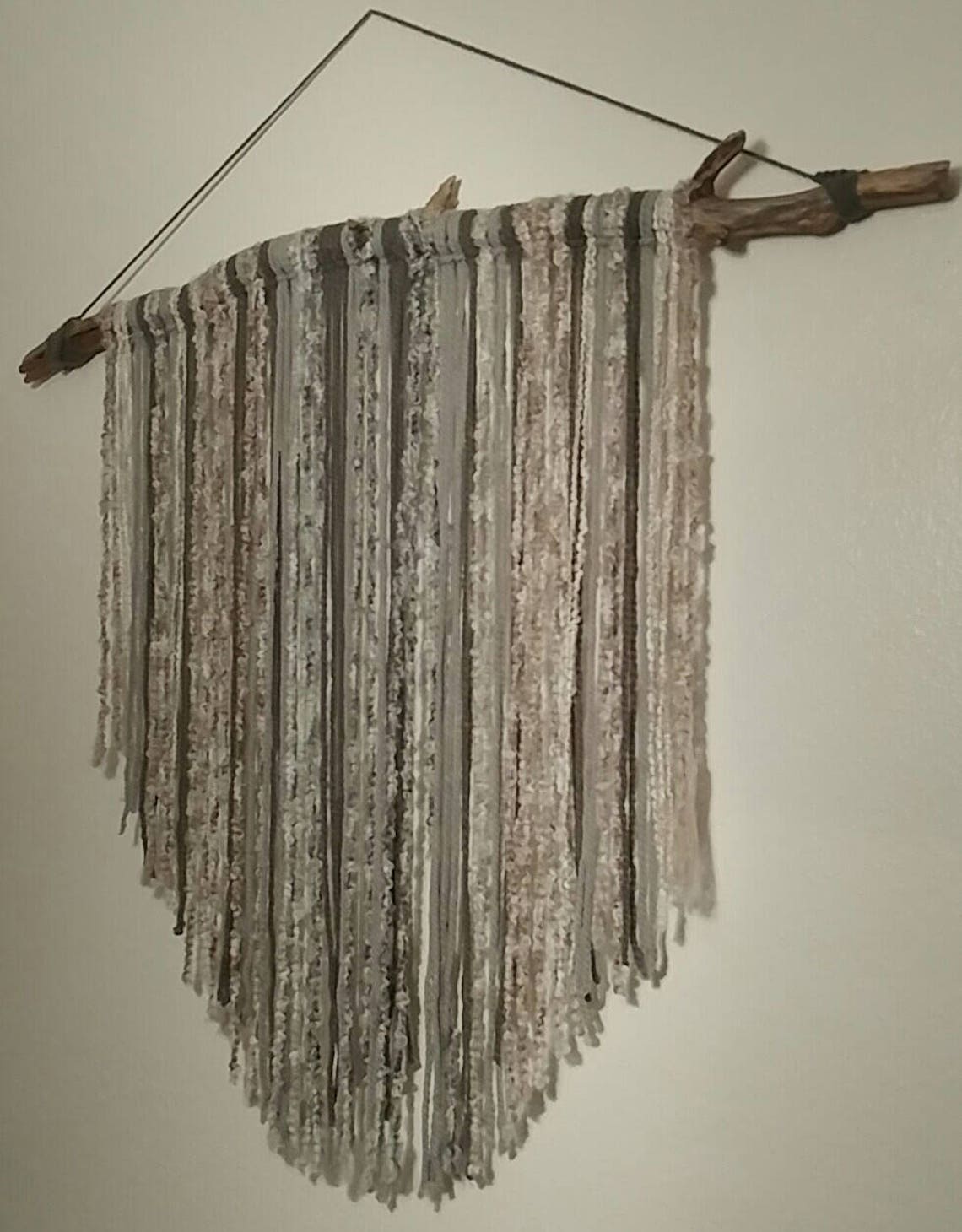 Large Macrame Wall Hanging/yarn Hanging/ Neutral Boho Wall Etsy