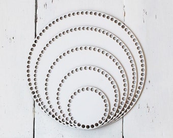 cœur 25 cm x 21 cm En Bois Crochet Panier Bas Base et Top//Couvercle