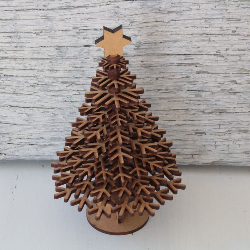 Kit Petit Sapin Rond 3D en Bois