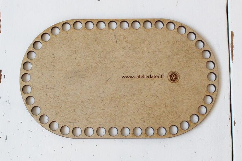 Ensemble panier ovale au crochet vierge bricolage base en