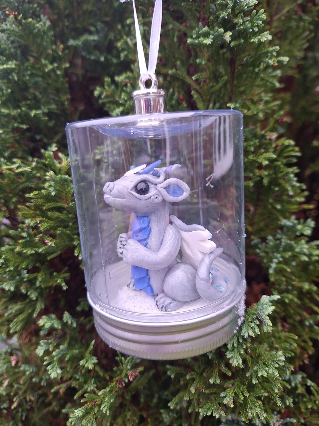 Polymer Clay Frost Dragon Christmas Tree Ornament Etsy UK