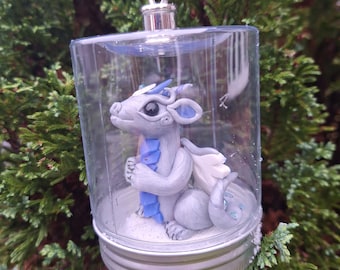 Polymer Clay Frost Dragon Christmas Tree Ornament