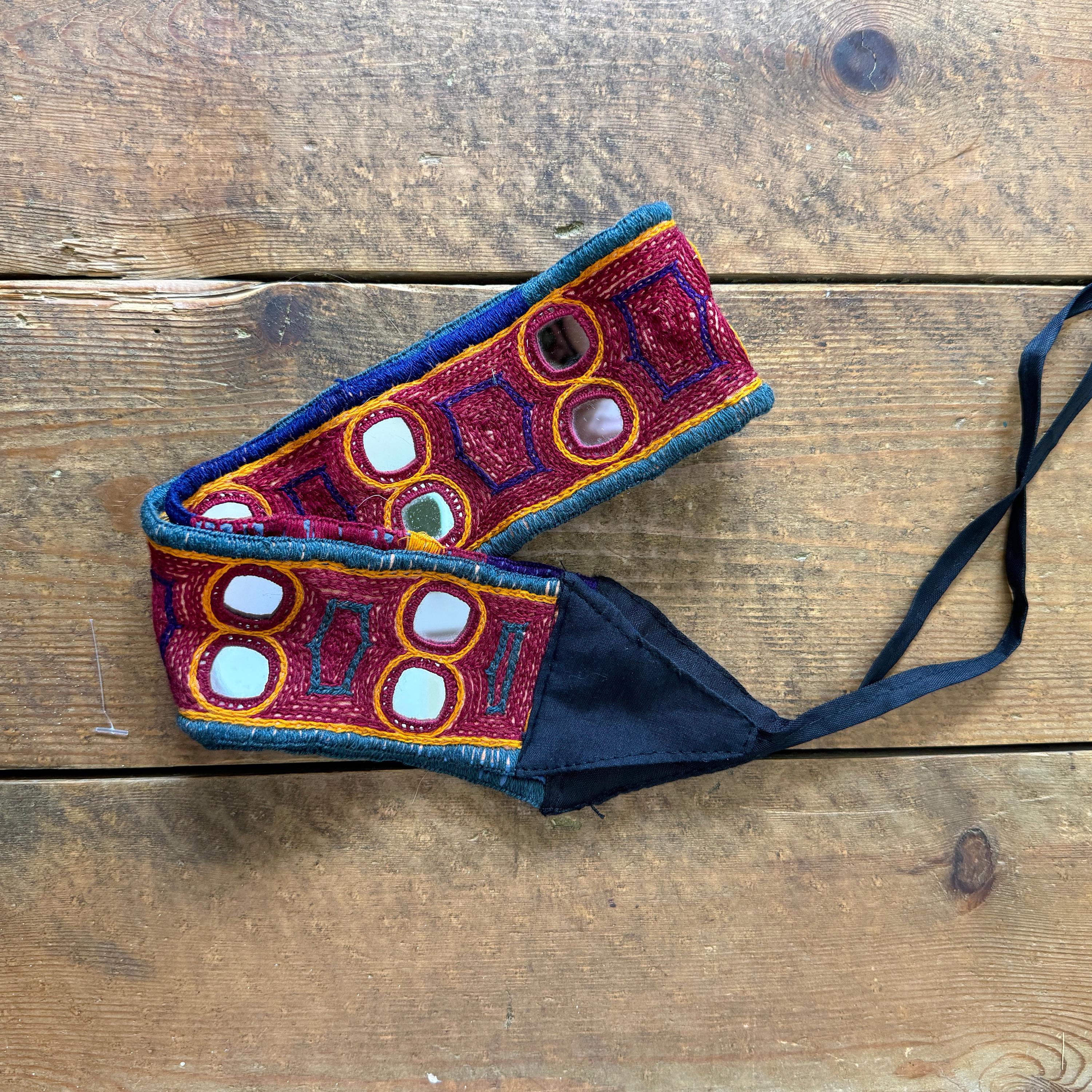 Vintage Boho Embroidered Tie Belt Vintage 90 main image 3