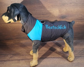 Dog coat with belly protection, dog coat for large dogs and small dogs, dog coat for dachshunds, dog coat with name, dog coat for rain