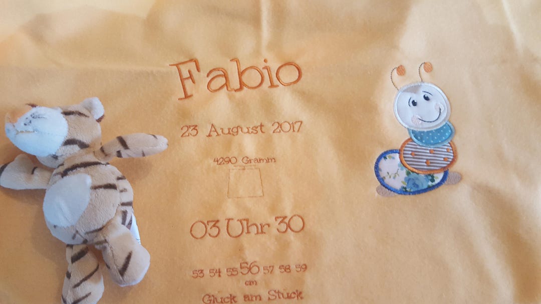 Cuddly Baby Blanket Personalized With Birth Dates Etsy