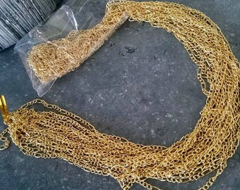 gold colored metal chain 70 cm