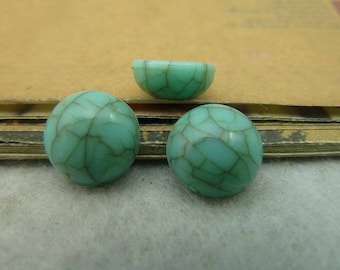resin cabochon 12mm Imitation Turquoise