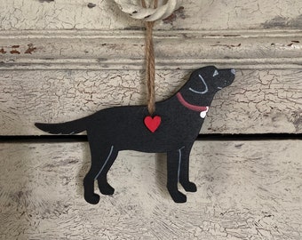 Black Labrador hanging decoration, Labrador gift, dog lovers gift, dog memorial,personalised