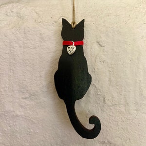 Cat Decoration, Black cat, Cat gift, Cat Ornament, Cat Lover Gift, Cat Owner Gift, image 1