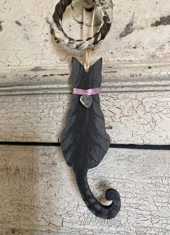 Grey Tabby Cat Decoration, Tabby cat, Cat gift, Cat Ornament, Cat Lover Gift, Cat Owner Gift,