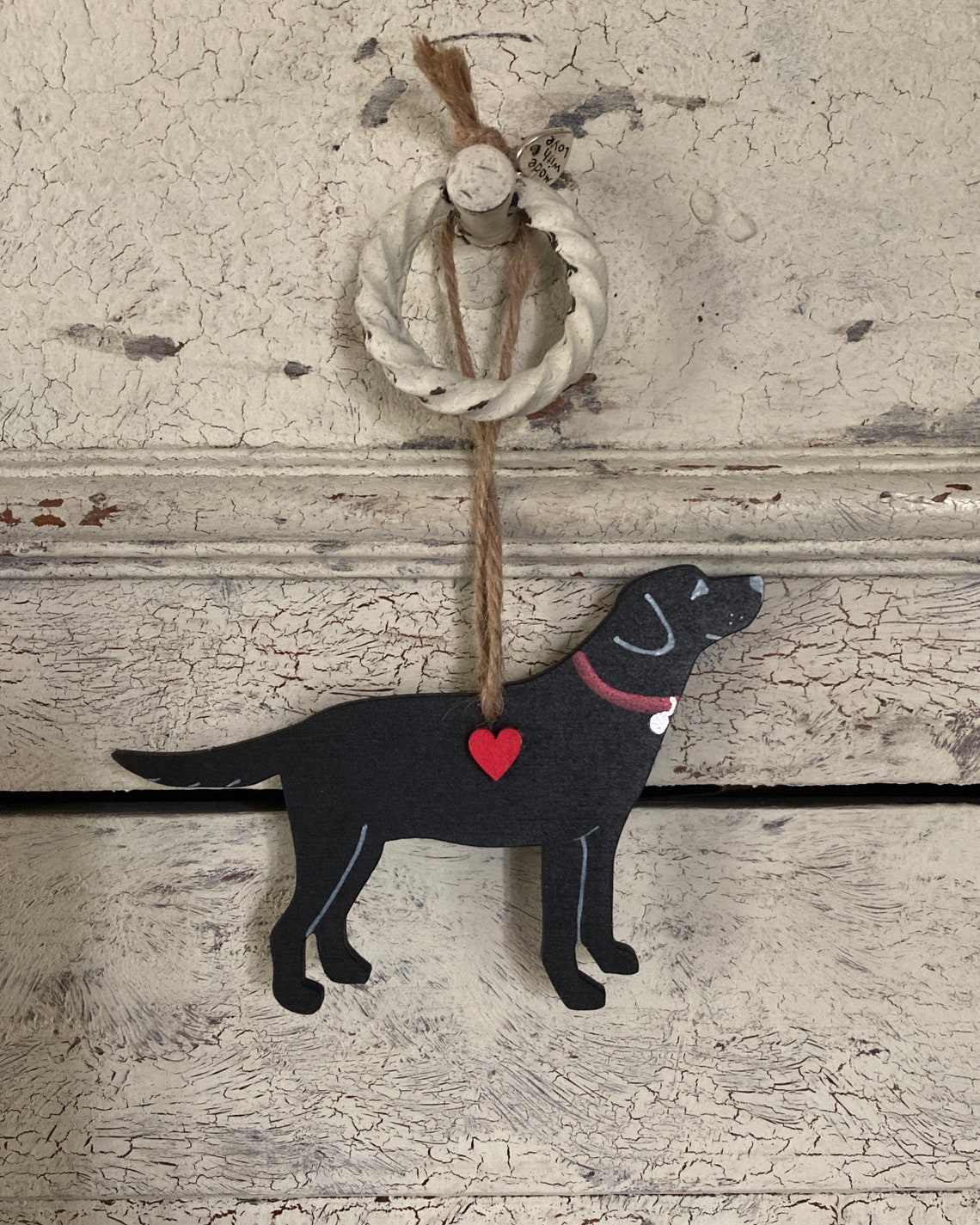 Black Labrador gift hanging decoration Labrador gift. Dog Etsy