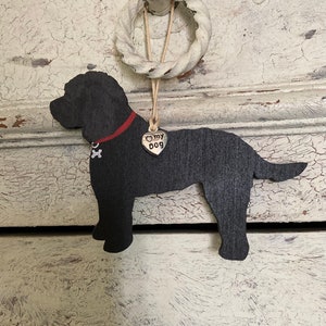 Handmade Painted Wooden Cockapoo Hanging Decoration: &quot;Love My Dog&quot; Charm
