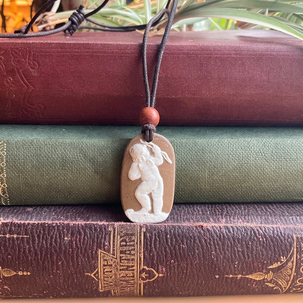 Antique Brown Wedgwood Jasper Ware Cameo Adjustable Cotton Cord Pendant Necklace Broken China Jewellery Recycled Wedgwood sustainable