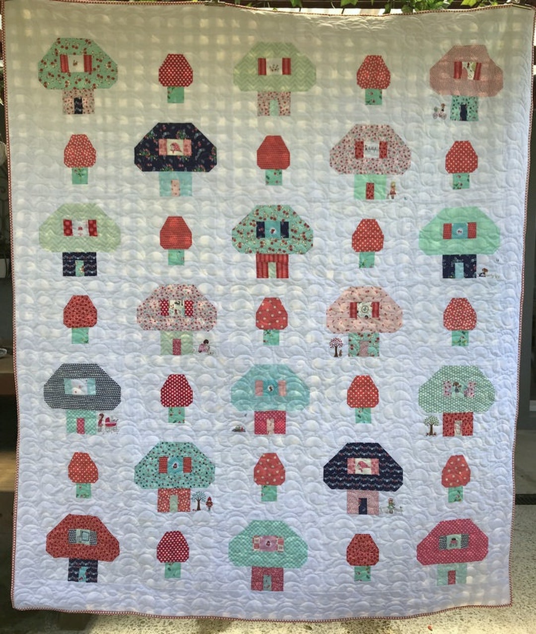 Fairy Toadstool Quilt - Etsy