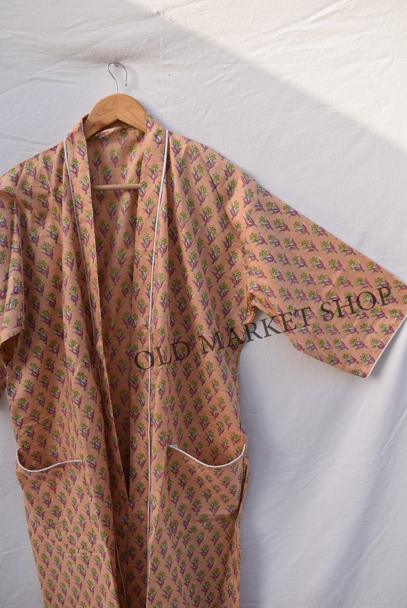 Royal stylish Cotton Bird Sleepwear robes Nightdress Kimono Bathkimono Indian Long short kimono Hippie Womens Night Gown coverup Delivery