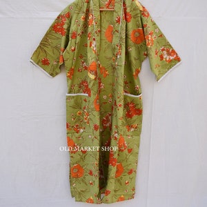 100% Cotton Indian White Beach Kimono Robe kimono Robecotton - Etsy